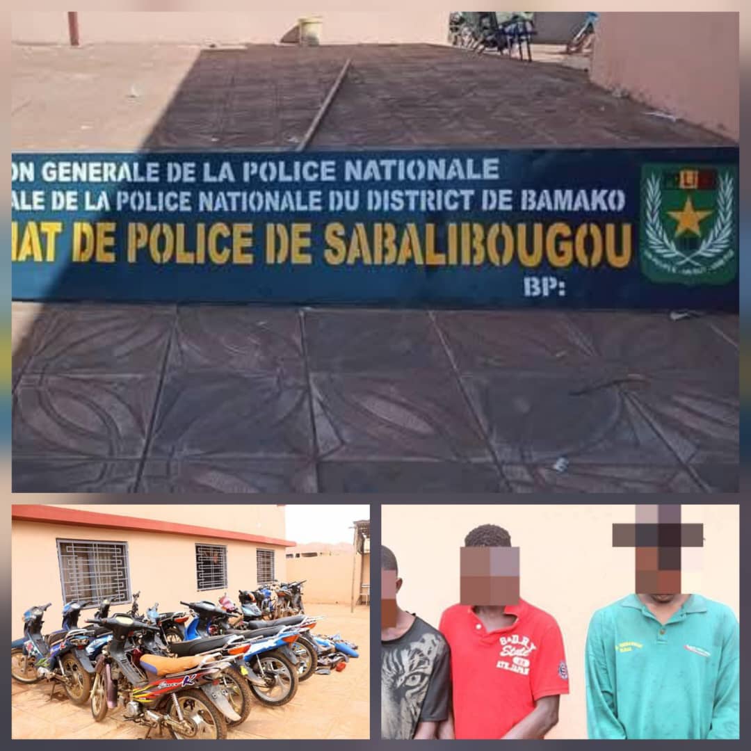 Coup de filet à Sabalibougou : un réseau de voleurs de motos démantelé, quatre personnes derrière les barreaux